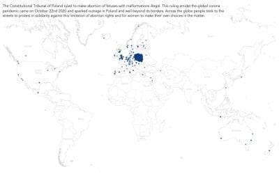 #MakeoverMonday Week 8 2021: Protests Against Limiting Abortion Rights in Poland